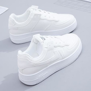 拼色板鞋女2022春秋新款炸街老爹鞋阿甘德訓運動休閑厚底小白鞋子