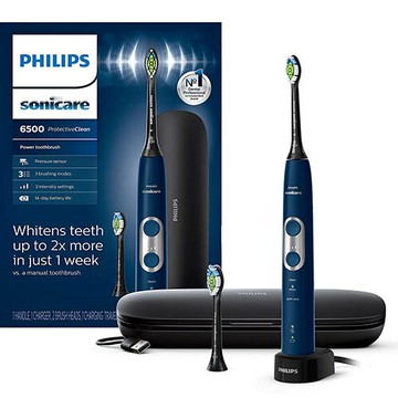 Philips 【美國代購】飛利浦 電動牙刷Sonicare ProtectiveClean 6500 HX6462/07 - 海軍藍