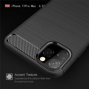 適用 iPhone11手機殼蘋果11Pro防摔保護套iPhone11Pro max軟硅膠全包邊碳纖維紋商務男女防指紋簡約新潮外殼