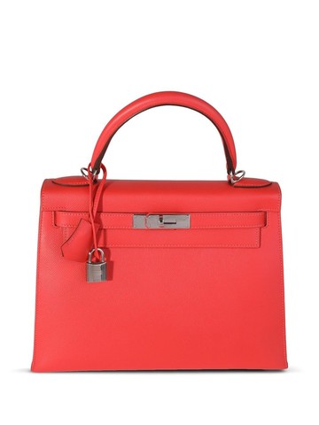 Hermès Pre-Owned - Kelly 28 Sellier handbag - men - Leather - One Size - Orange