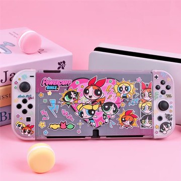 原創任天堂switcholed保護殼 飛天小女警NS磨砂保護套Switch2硬殼