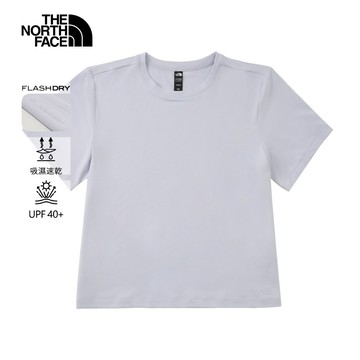 The North Face北面女款灰色吸濕排汗短袖T恤｜8DFH0TI 排汗衫