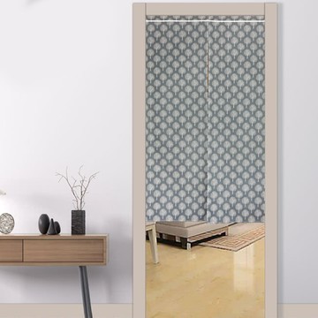 LASSLEY 蕾絲妮 日式棉麻門簾 穿桿式 中間簾  長(150 x 90cm)  冬之森林