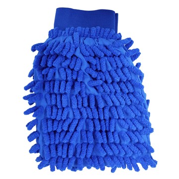 雙面加厚洗車手套 雪尼爾 藍色 14.5x19cm  1個