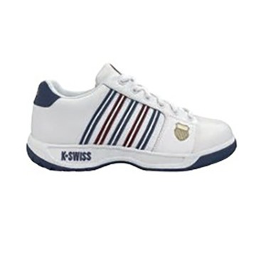 【K-SWISS】Eadall 男士 休閒鞋 白/藍/紅 (01353173-M)