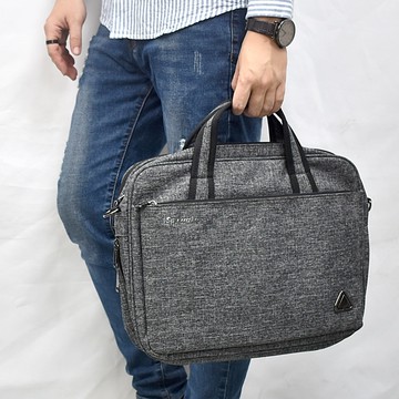 公事包 休閒花紋灰電腦包 加大容量設計 可側背【NZBA1】