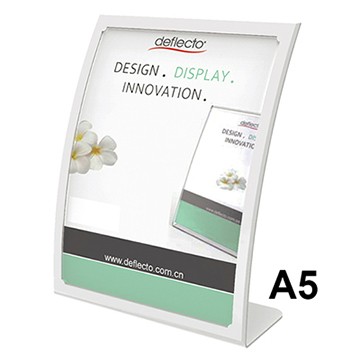 迪多Deflect-o 抗眩光曲面展示架A5-白