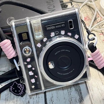 mini40富士透明水晶立得硬殼保護instax外殼相機配件