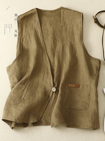 馬甲夏薄款寬松無袖坎肩外穿短款馬夾女