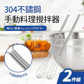 台灣製304不鏽鋼迷你細長攪拌器/打蛋器2件組
