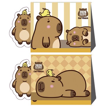 水豚寶 2026年36K造型三角桌曆