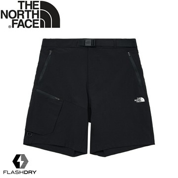 【The North Face 男 涼感透氣休閒短褲《黑》】87W4/吸濕排汗休閒短褲/工作褲/五分褲/運動褲
