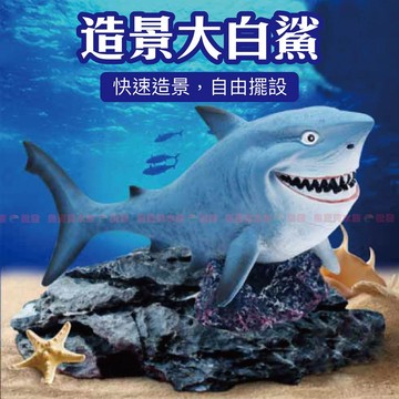 魚寶貝【大白鯊】●魚缸裝飾品魚缸造景|水族箱|裝飾品|造景|魚缸|裝飾|水族箱裝飾|魚缸|船|水族|鳳梨屋|躲避屋|沉船
