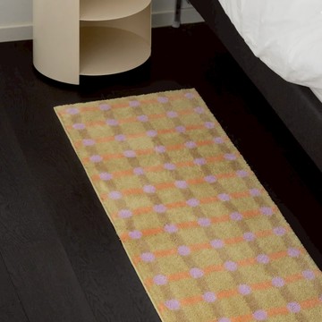 韓國 WARMGREY TAIL 長型地墊 甜橘幾何 140 x 45