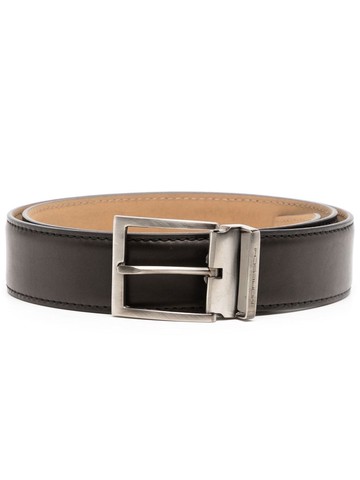 Moreschi - buckle-fastening leather belt - men - Calf Leather - 95 - Black