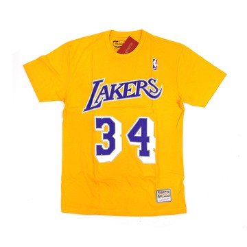 M&N N&N 短袖上衣 湖人隊 95-96 #34 Shaquille O'Neal