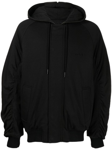 SONGZIO - padded zip-up hoodie - unisex - Cotton - 50 - Black