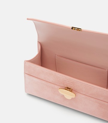 Savette Symmetry Pochette suede top-handle bag