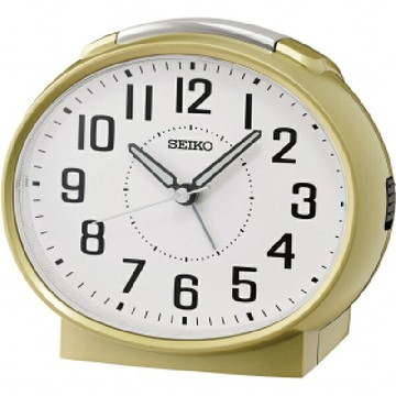seiko SK037 精工鐘 (QHK059G) 夜光指針鬧鈴燈光貪睡鬧鐘 黃 11.2 x 13 x 8.1 cm｜樂天領券現折★全館特惠中★指定刷卡回饋10%