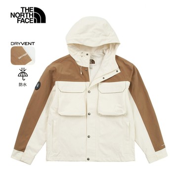 【新年款】The North Face北面男款米棕拼接DryVent防水透氣衝鋒衣｜8CAW95R