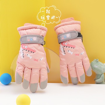 織手套手工diy卡通兒童滑雪防水可愛加絨加厚保暖5戶外玩雪學生6