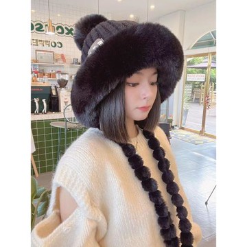 冬季加厚加絨針織毛線冷帽保暖護耳雷鋒帽子女防風可愛學生包頭帽