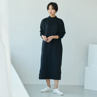 ふっくら綿混裏起毛ハイネックロングワンピース 通販 Lineポイント最大get Lineショッピング