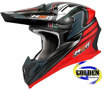 M2R X4.5 #15 消光黑紅 頂級越野帽  越野帽 全罩安全帽