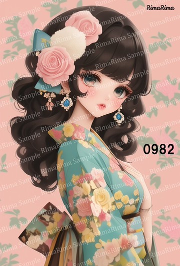 0982 原創貼紙 原創人物貼紙 貼紙 標籤 りまりま RimaRima