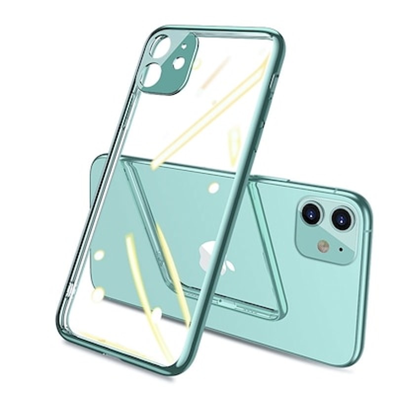 iPhone11/12 ケース ソフトケース スマホカバー メタリック風フレーム クリア 透明 スマホケース カメラレンズカバー （カメラまで保護）  おしゃれ 柔らかい 持ち歩きやすい 通販 LINEポイント最大5.0%GET LINEショッピング