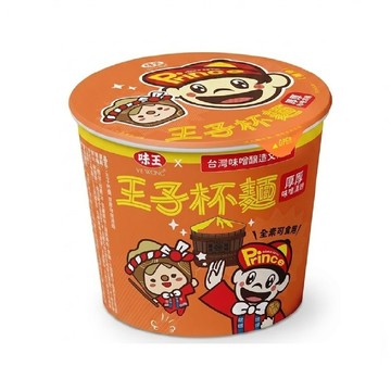 味王 王子杯麵 厚厚味增湯麵 66g (素食)