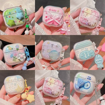 新款DIY立體卡通 適用於蘋果AirPods4代耳機保護殼 AirpodsPro藍牙耳機殼 1/2/3代保護套 生日禮物