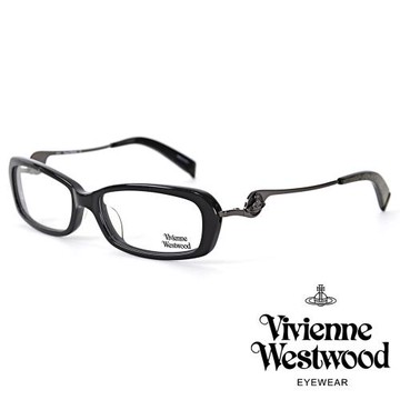 【Vivienne Westwood】英國薇薇安魏斯伍德流線型土星光學眼鏡(黑 VW20103)