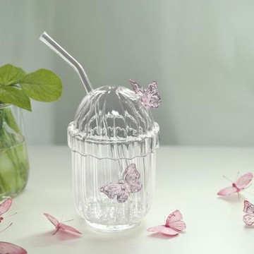 原創設計師款高腳杯ins高顏值蝴蝶酒杯蝴蝶水杯香檳酒杯雞尾酒杯