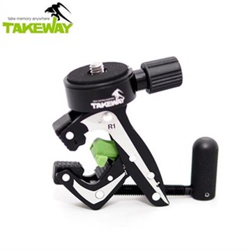 台灣製造TAKEWAY鉗腳架R1鉗式腳架(很小很輕,適極限運動)卡鉗腳架迷你腳架卡鉗夾式三腳架