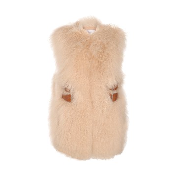 Blumarine - Camel Shearling Vest Jacket