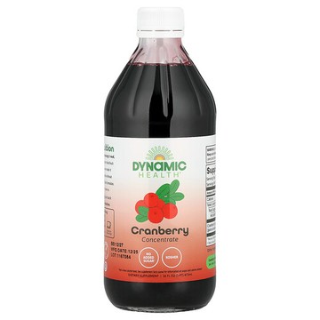 Dynamic Health, 蔓越莓濃縮物，玻璃容器裝，16 液量盎司（473 毫升）