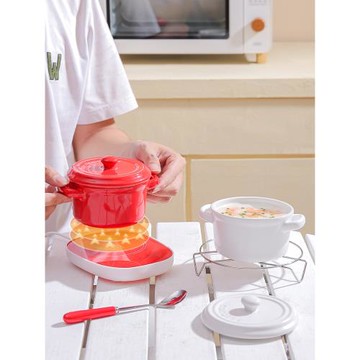 瓷引力兒童蒸蛋碗專用雙耳帶蓋嬰兒輔食碗陶瓷燉雞蛋羹燉盅碗家用