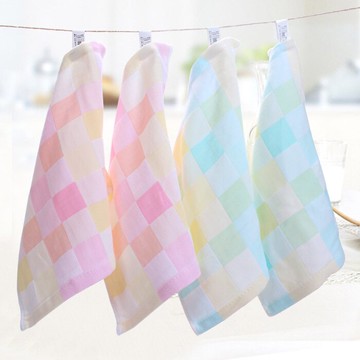 紗布方巾全純棉幼兒園小毛巾雙層嬰幼兒童巾擦手巾掛式口水巾旅游