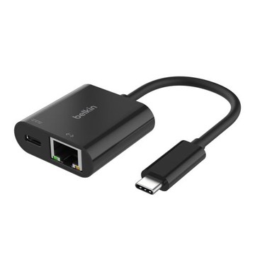 Belkin USB-C to 乙太網路+充電 轉接器 100W INC019btBK