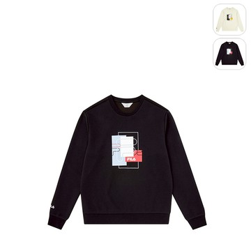 【FILA】中性 運動長袖圓領T恤-黑色 1TEX-5461-BK