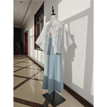 【天藍云西】云西手抓花10破裙收省窄版旋裙日常漢服漢元素通勤