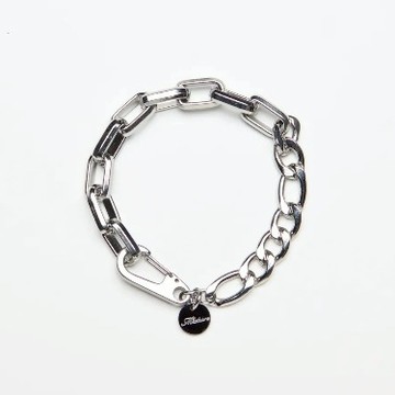 MIXTURE. MB026 純鋼古巴扁鏈拼接長方形鏈手鍊