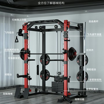 史密斯機綜合訓練器龍門架健身家用多功能一體健身器材大全家庭