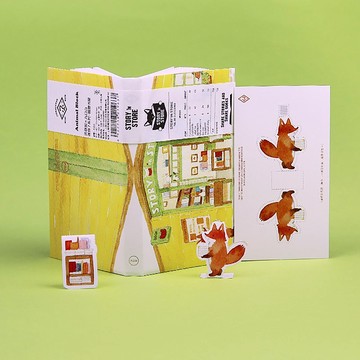 Shine×九口山MINI NOTE小動物商店街之狐狸書屋手賬本