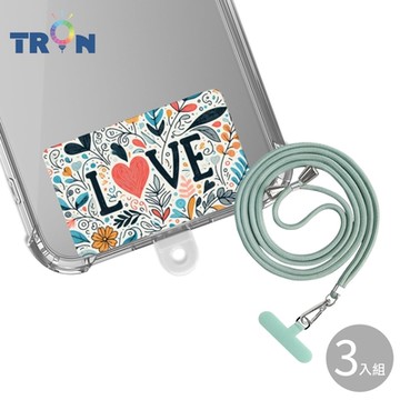 TRON 三星 A51愛心字母插畫防摔 手機 掛繩 手機殼