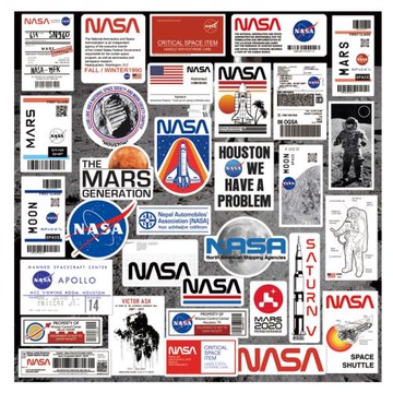 nasa宇宙宇航員火箭旅行箱貼紙手機筆記本創意防水杯貼畫macbook