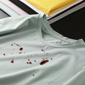 升級黑科技！防污防水男士純色基礎百搭透氣短袖疏水納米技術T恤