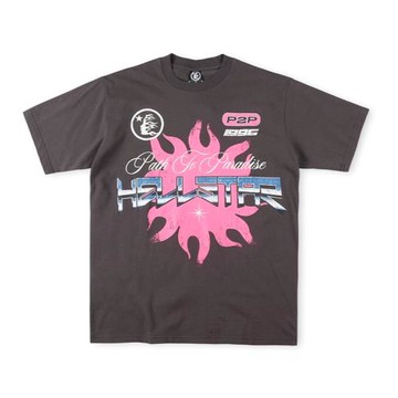 Hellstar Spiritual Running精神賽跑印花美式寬松嘻哈短袖T恤潮