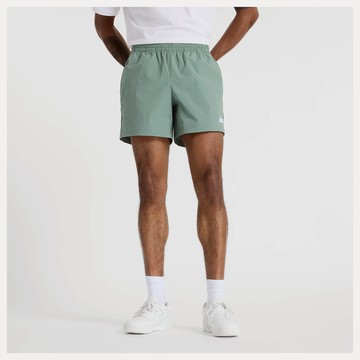 【NEW BALANCE】NB 短褲 男 運動褲 美規 湖水綠 MS41517DKJ